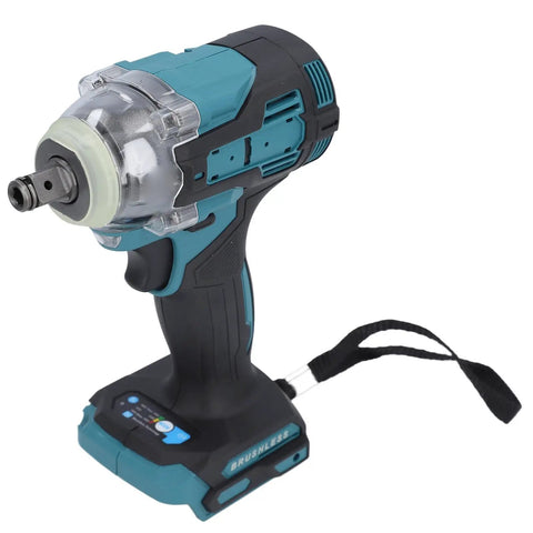 Pro Grade Brushless Angle Grinder And Cordless Impact Wrench Set delivering 350 Nm torque and 9500 RPM speed, highlighting impact wrench design.