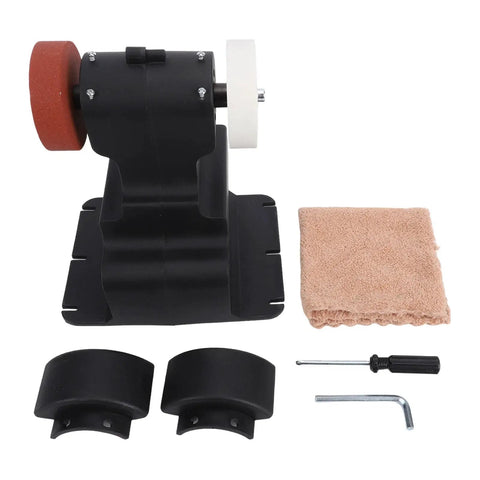 Solid Workhorse Mini Bench Grinder With Hella Strong Copper Motor And Fully Cordless Dual Grinding Wheels for essential sharpening tasks.