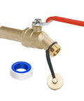 Lead Free Brass Water Heater Drain Valve With Full Port Design Three Quarter Inch MIP To Three Quarter Inch Garden Hose Thread