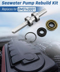 Drop In Ready Water Pump Impeller And Shaft Bearing Rebuild Kit For MerCruiser Marine Engines Seawater Compatible 8M0140001 parts.