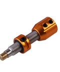 Straight Shooter Archery Screw In Pressure Button Adjustable Cushion Plunger with 5/16 Copper Shaft and Aluminum Case in gold finish.