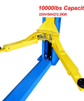 Heavy Duty Two Post Auto Lift With 10000 Lb Capacity showing hydraulic arms and base design for stable vehicle support.