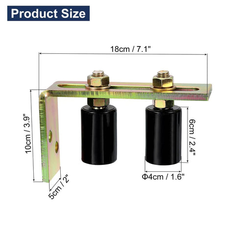 Sliding Gate Roller Guide Set With Beefy L Shape Brackets And Nylon Rollers Adjustable Gate Roller Assembly For Sliding Gates Includes Bolts And Nuts Black Finish 2 Sets dimensions