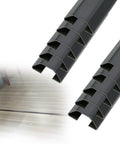 Stainless Steel Cable Raceway For Businesses And Labs Floor Cord Cover 12 To 79 Inch Lengths Outer Width 60 By 2 Inches in use on floor