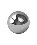 One Quarter Inch Carbon Steel Bicycle Loose Ball Bearings Bulk Pack Of 144 Made In Usa shiny steel ball bearing isolated on white background.