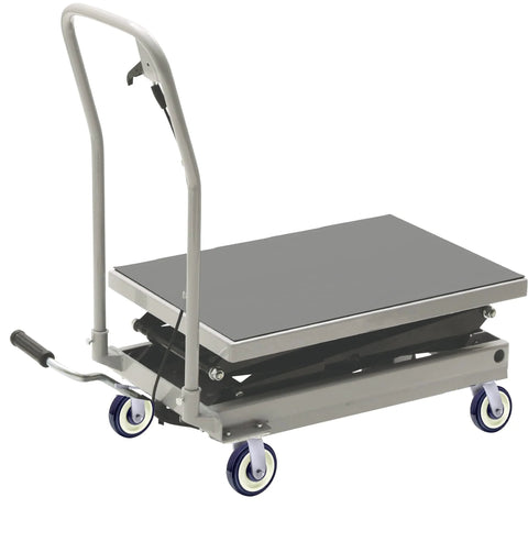 Platform cart with 5 Inch Polyurethane Shopping Cart Wheels Four Pack With Stepped And Full Tread Face And Double Ball Bearing Heavy Duty 1400 Lb Capacity Replacement Carts For Grocery Stores And Restaurants Smooth Rolling Durable Construction, side view.
