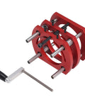 Do It Yourself Router Table Kit With Lifting System And Manual Router Lift, red aluminum base plate with handle