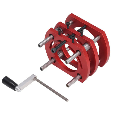 Do It Yourself Router Table Kit With Lifting System And Manual Router Lift, red aluminum base plate with handle
