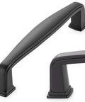 Grab These Sick Matte Black Cabinet Pulls Perfect For Any Renovation Vibe 10 Pack Of Rock Solid Drawer Handles With Smooth Rounded Edges 3-3/4 Inch Centers, showcasing sleek matte black finish and sturdy design.