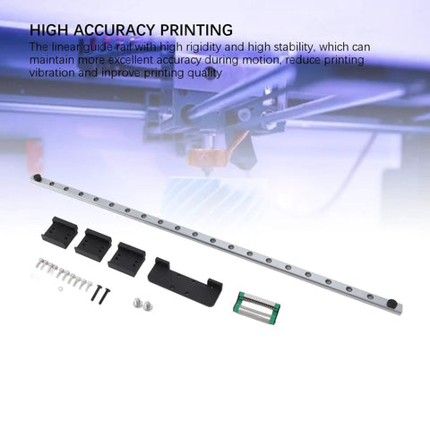 Mgn12 Linear Rail Kit For Neptune 3 Plus And 4 Plus 3D Printers, high carbon steel rail with mounting parts for precise 3D printing.