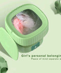 Grab And Go Portable Folding Mini Washing Machine For Apartments And Dorms Tiny Washer For Baby Clothes Underwear And Small Items