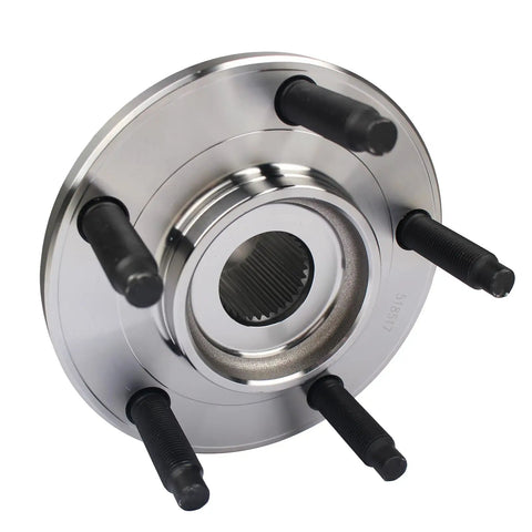 Heavy Duty Front Wheel Bearing And Hub Assembly Pair Compatible With 2007 To 2010 Ford Edge And Lincoln Mkx showing five lug bolts.
