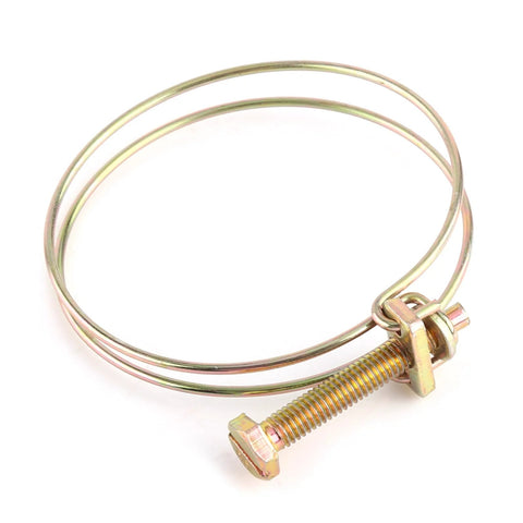 Ten Pieces Double Wire Hose Clamps Adjustable Double Wire Water Hose Barb Clamp Pipe Clip Hoop Plumbing Fastener 28 To 32 Millimeter Range Stainless Steel With Zinc Plated Finish Corrosion Resistant