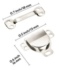 Super Tough Stainless Steel Hook And Eye Closures For Pants Skirts And Dresses Nickel Sewing Notions showing 0.7 inch and 0.5 inch sizes.