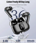 Dope Wireless Earbuds With Bluetooth 5.4, Deep Bass Stereo Sound, Noise Cancelling Mic, LED Charge Display, IPX7 Waterproof, with charging case.