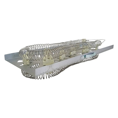 Top Rated 240V 4600W Electric Dryer Heating Coil Element Assembly Replacement Part with alloy coil and ceramic brackets.