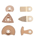 Oscillating Tool Blades Set Quick Install Universal Accessory Kit With Carbide And Carbon Blades 22 Piece Pack shown