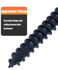 Close-up of Heavy Duty Structural Lag Screws 8 Inch Size 14 50 Pack With Hex Head Rust Resistant Outdoor Timber Screws
