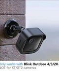 Outdoor Camera Mount Kit Three Pack Weatherproof Protective Housing And 360 Degree Adjustable Bracket Works With Blink Outdoor 4 2K Plus And Third Gen Cameras Black Durable Build installed on wet wall
