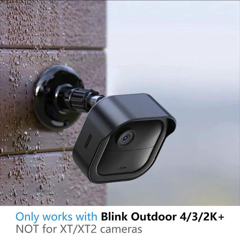 Outdoor Camera Mount Kit Three Pack Weatherproof Protective Housing And 360 Degree Adjustable Bracket Works With Blink Outdoor 4 2K Plus And Third Gen Cameras Black Durable Build installed on wet wall