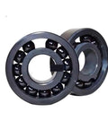 Premium Full Ceramic Ball Bearings 10 Piece Pack Silicon Nitride Deep Groove Sealed Design shown with two ceramic bearings designed for high heat.