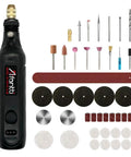 Mini Cordless Rotary Tool Kit Featuring Killer Performance At 15000 Rpm with accessories for crafts and DIY repair jobs.