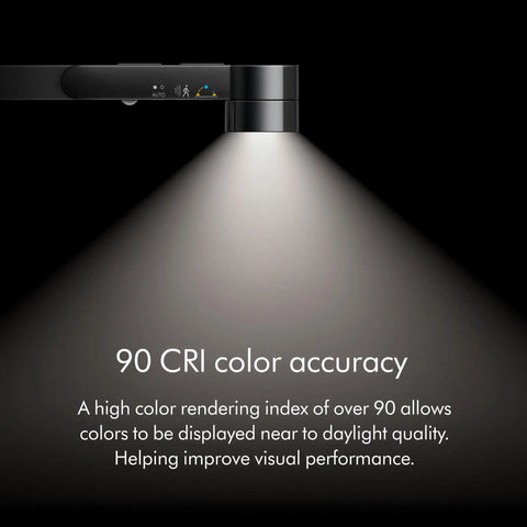 Solarcycle Morph Desk Light With Adaptive Daylight Tracking, All In One Lighting With Task Indirect Feature And Ambient, highlighting 90 CRI color accuracy