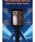 Heavy Duty Ev Charger Lock Box With Stand White Galvanized Steel interior view showing organized layout and compartments.