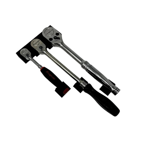 MagAttach Ratchet Organizer Kit 3 Piece Tool Tray Set Blue and Black for Drawer Organization Keeps Tools From Slipping