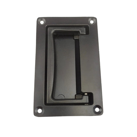 2 Pack Zinc Alloy Recessed Pull Handles For Cabinets And Containers, Black Finish, Flush Lift Recessed Door Handle, 4.37 Inch Length