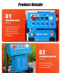 High-Performance Portable Polyurea Spray Gun Kit operation panel showcasing digital controls and safety features for effective application.