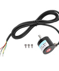 Incremental Rotary Encoder With Solid Shaft For 3 Phase Motion Control 30Khz Readout 1000B 1024B High Speed Plug And Play 5 To 24V DC Supply