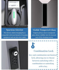 All Weather EV Charger Enclosure With Secure Keypad Lock For Tesla And Most Electric Vehicles showing spacious interior and combination lock.