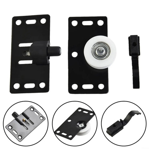 Adjustable Wardrobe Sliding Door Rollers And Heavy Duty Cabinet Pullies providing parts for smooth closet door operation.