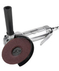 4 Inch Pneumatic Air Angle Grinder 11000 Rpm High Speed Polisher Heavy Duty Metalwork Tool close-up with sanding disc.
