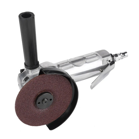 Badass Pneumatic Angle Grinder 11000 RPM Knockout Grinding And Polishing Tool with aluminum body and grinding disc.