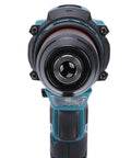 Badass Brushless Cordless Drill Kit With Heavy Duty Lithium Ion Battery Pack And Rock Solid Fifty Five Newton Meter Torque close-up of keyless chuck.