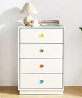 Fresh Pop Of Red Ceramic Cabinet Knobs 6 Pack For Kitchen Drawers Cupboards And Dressers 1-1/4 Inch Diamond Shape Handles With Screws For Total Furniture Glow Up And Home Refresh on a white dresser.