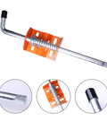 Heavy Duty Gate Anchor Cane Bolt 18 Inch Drop Rod for farm garden and ranch fence gates prevent swinging and sagging, zinc plated steel