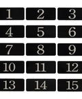 Plastic Rectangle Numbered Stickers 1 To 50 Black Waterproof Self Adhesive Backing For Lockers Doors Tables And More Durable