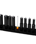 One Quarter Inch Socket Organizer Kit With Twelve Modular Sockets And Six Spacers For Quick Grab And Go Organization