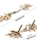 5 Pcs French Provincial Drawer Pulls In Warm Antique Gold Finish with dimensions 168mm and 76mm, designed for kitchen cupboards and dressers.