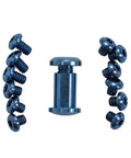 Hella Tough Titanium Torx Screw Set And Drop In Hardware Kit For Benchmade Bugout Replacement Parts With Pivot Nut And T10 T6 Body Screws, showing blue titanium screws.
