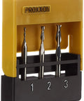 Solid Tungsten Milling Cutters Set With Double Flute Bits 1 32nd 5 64th 7 64th Inch in storage case