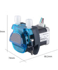 High Performance 160 Ml Min Peristaltic Dosing Pump With Stepper Motor And 24V Driver For Precise Liquid Transfer Kcm 300Rpm Flow Control Unit close-up view with measurement dimensions.