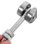 Heavy Duty Double Ball Bearing Sliding Door Rollers With Bulletproof Steel Trolley and Smooth Glide for Patio Doors, close-up of assembly