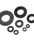 Black nylon flat washers assortment, 500-Piece Nylon Flat Washers Assortment Kit Black Metric M2 Through M10 For Electrical Automotive Marine Projects Value Pack Heavy Duty Nylon Construction Insulation And Corrosion Resistant Seals.