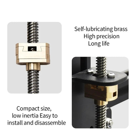 Top Notch 3D Printer Upgrade Kit With Two Oldham Couplers Perfect For Ender 3 And CR10 Machines T8X8mm Shaft Linkage Plus Matching Nuts brass coupler on threaded rod