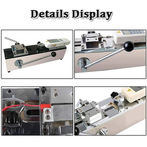 Heavy Duty Manual Digital Force Gauge And Tensile Pull Tester With Hella Precise Zero Point Zero One Millimeter Displacement Tracker Portable Horizontal Push Pull Meter Rig For Tough Testing Tasks detailed view with adjustable lever and precise scale.