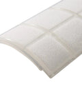 Close-up of 12 Pack Exhaust Filter Replacement Kit For Automatic X Series And Windsor Sensor Upright Vacuums SR12 SR15 SR18 XP12 XP15 XP18 8.614-145.0 Replacement 5143 showing curved filter with grid design
